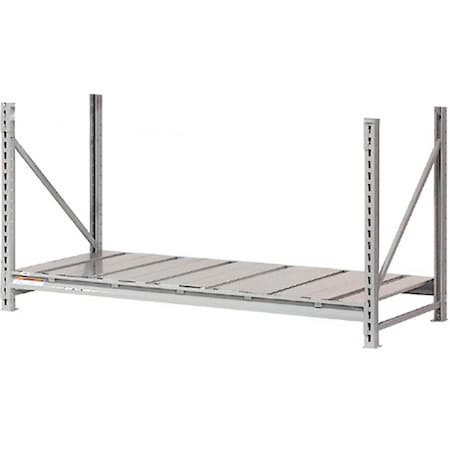 Global Industrial Additional Shelf, Extra Heavy Duty Rack, Steel Deck, 96inW x 24inD, Gray 504350A